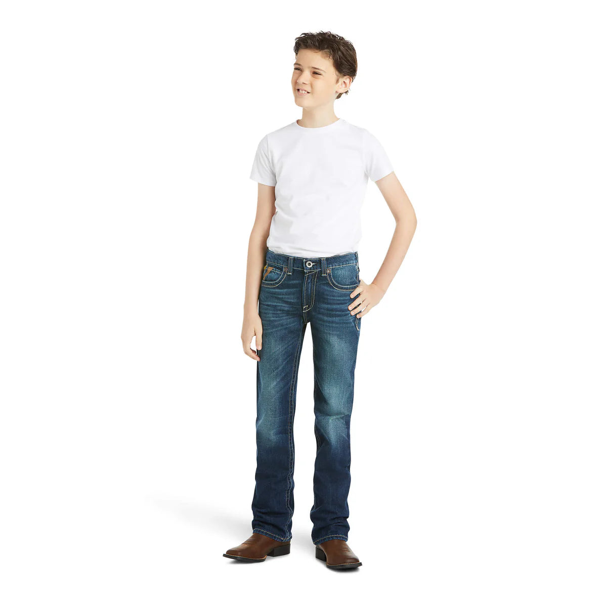 Ariat Boy's B5 Slim Boundary Stackable Straight Leg Jeans