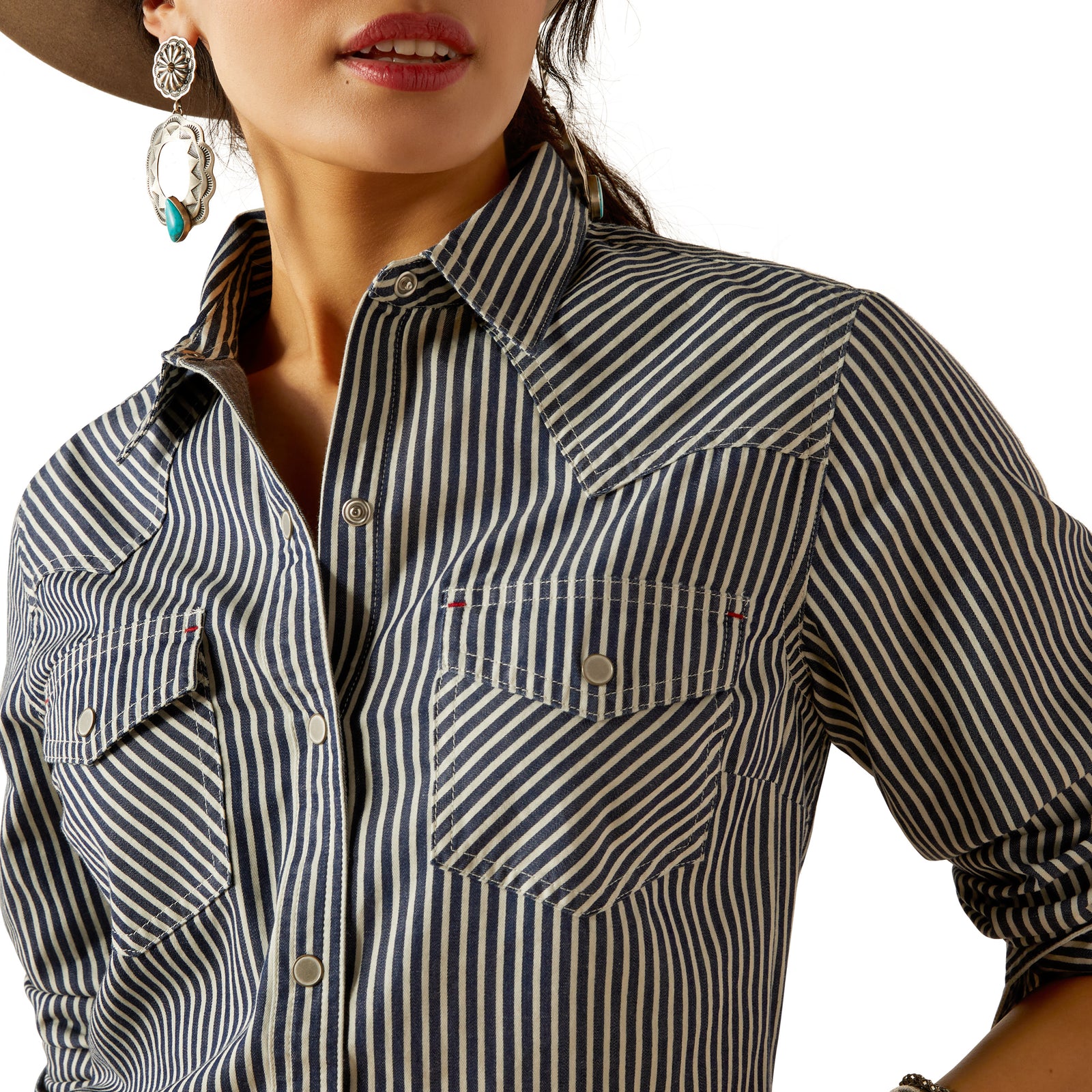 Ariat Women's Railroad Stripe L/S Western Shirt