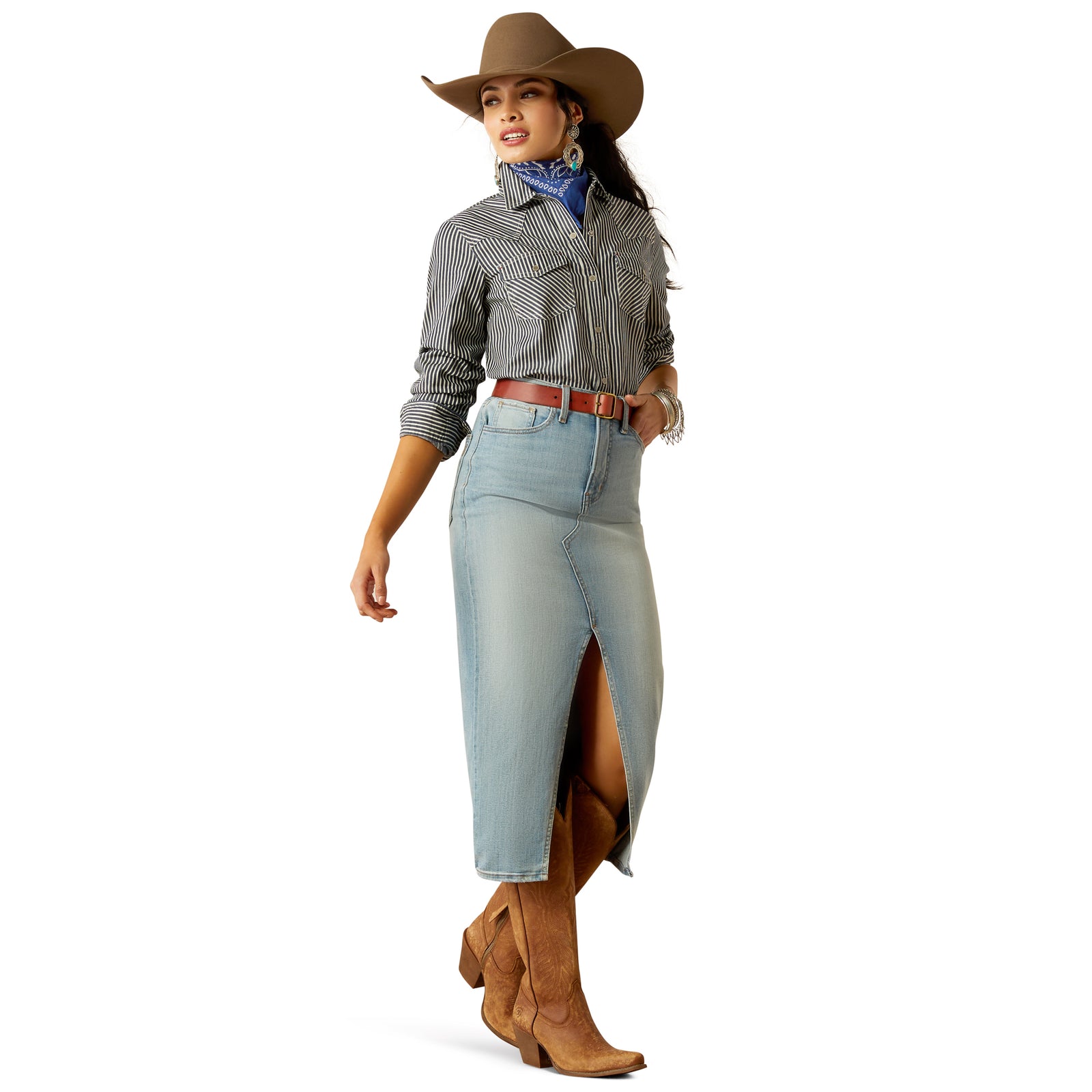 Ariat Women's Railroad Stripe L/S Western Shirt