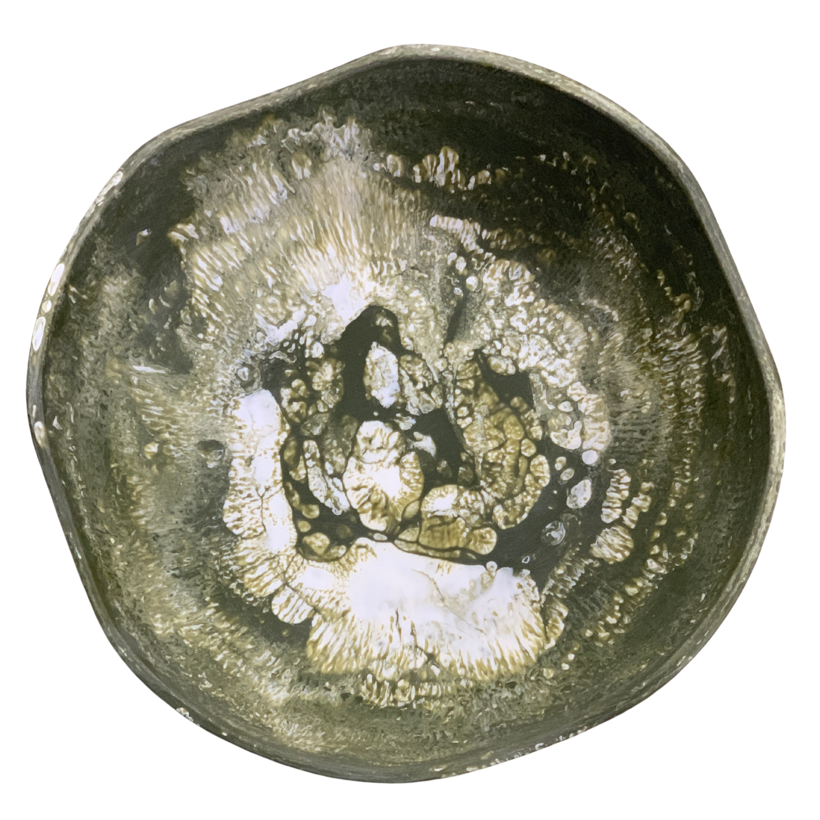 Close-up of a textured metallic object with intricate patterns
