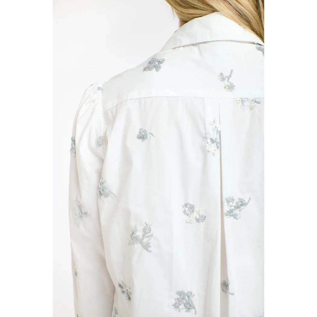 365 Women's Penelope Sequins Long Sleeve Shirt 365