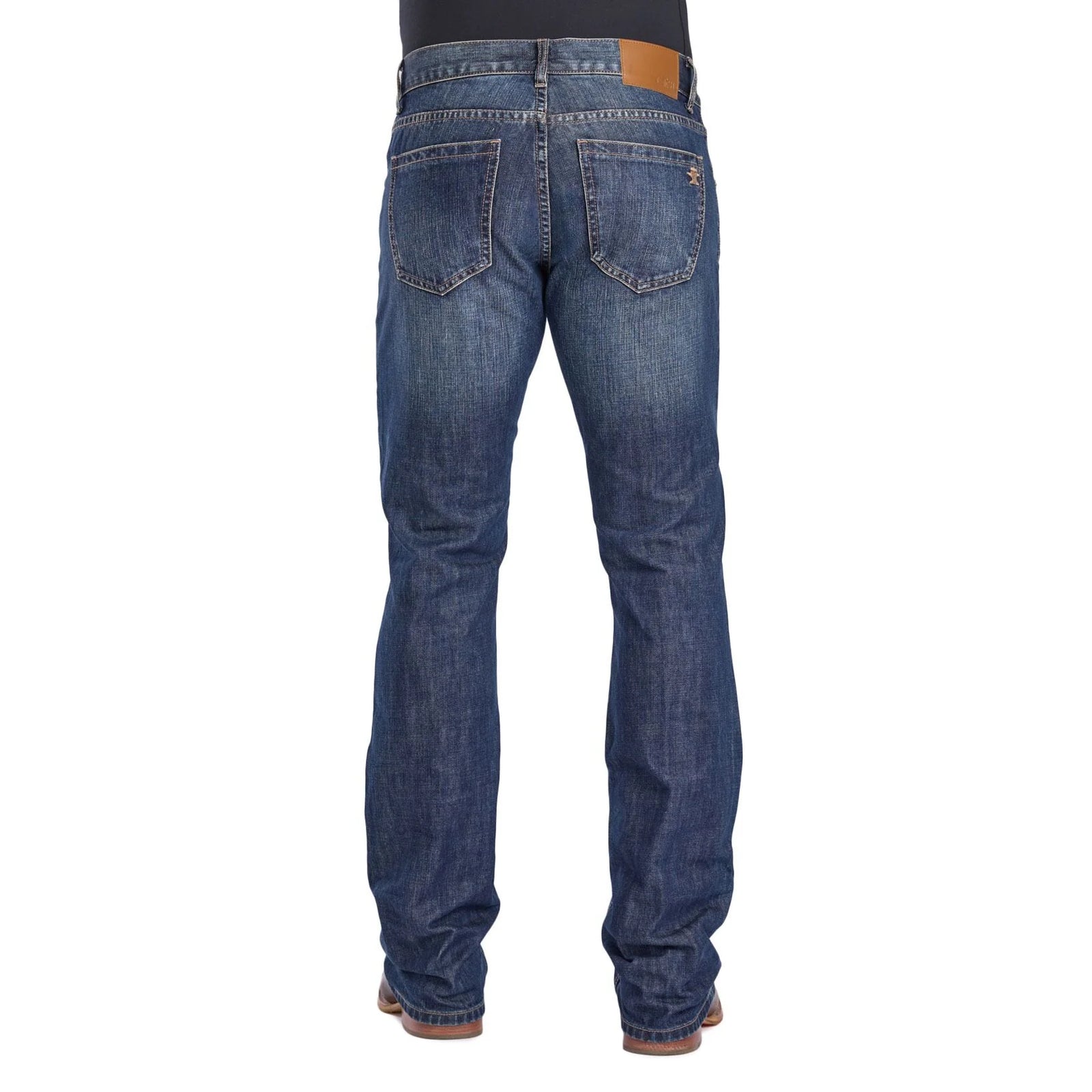 Blue jeans on a white background