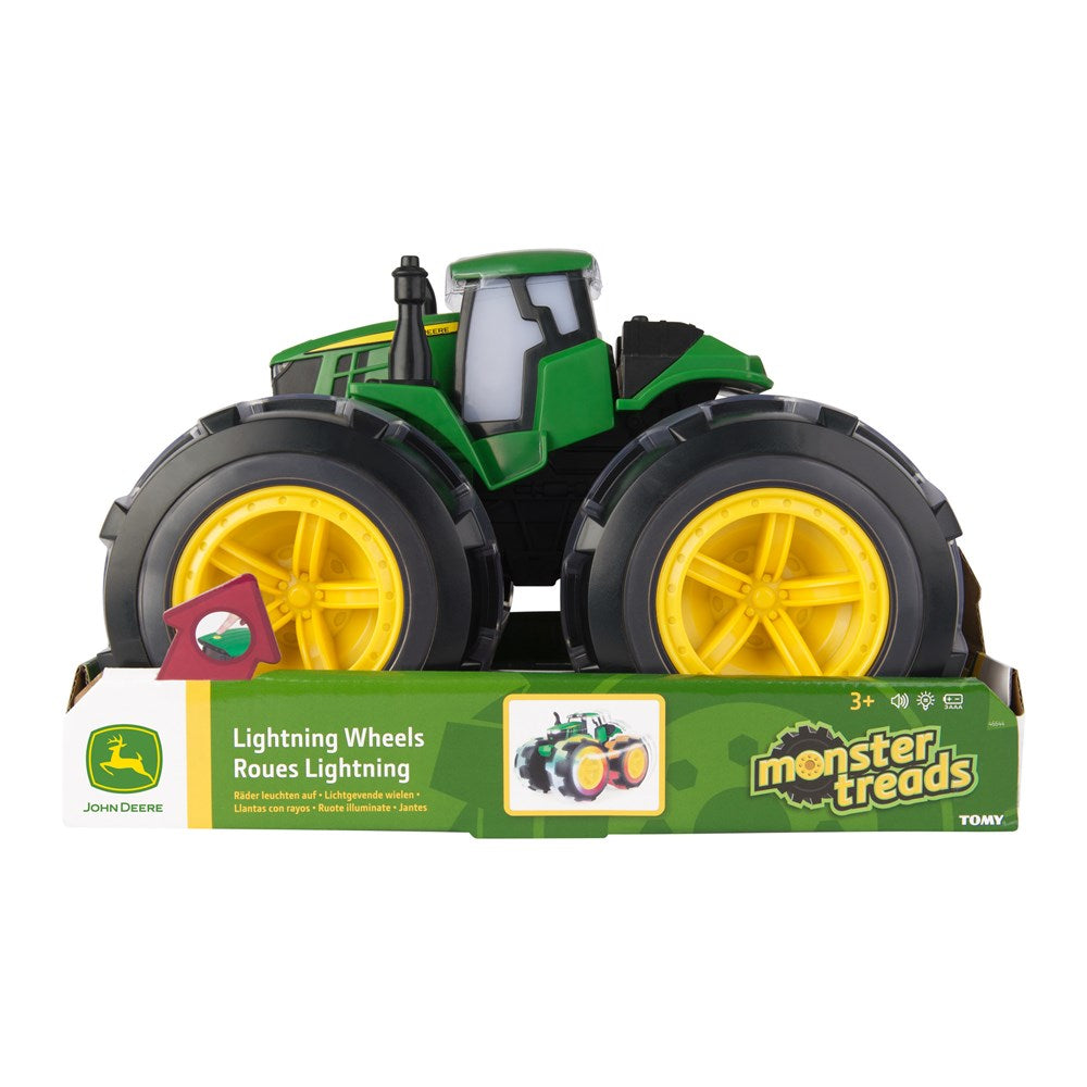 John Deere Monster Treads Lightning Wheels 4WD Tractor w/Lights & Sounds