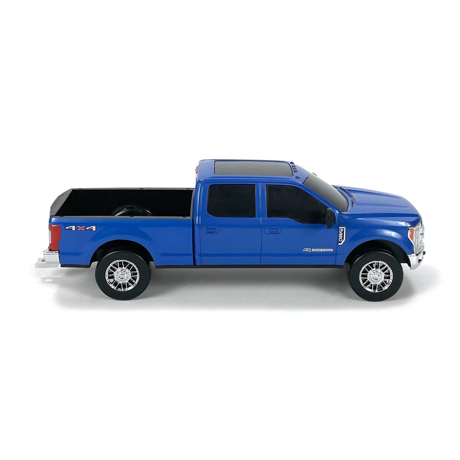Big Country Toys Ford Superduty F250. Blue toy truck on a white background