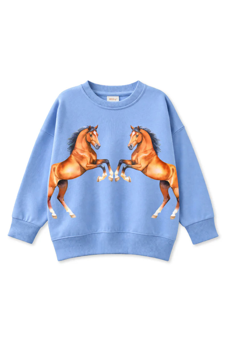 Milky Girl's Dancing Ponies Sweater