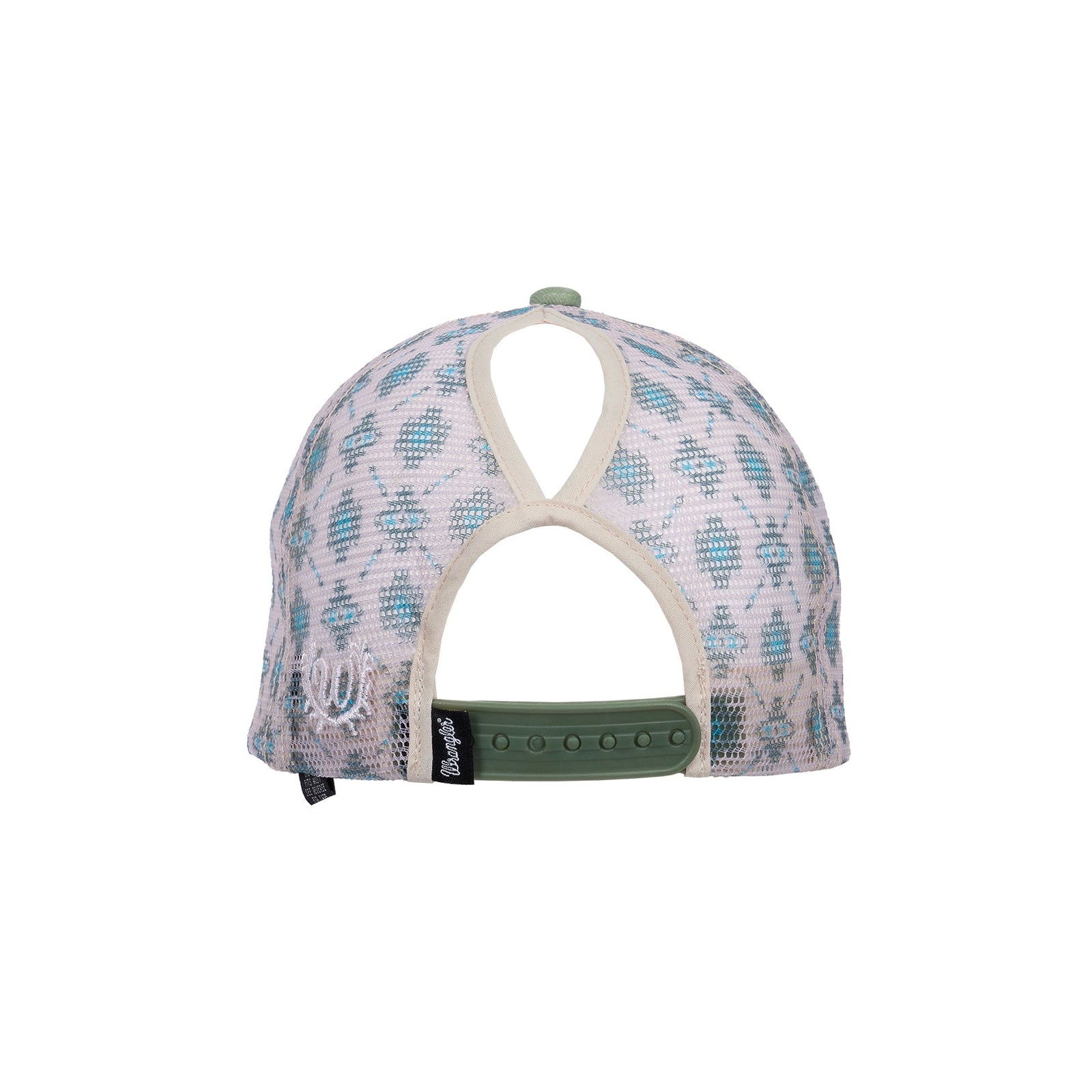 Cap with a patterned design on a white background