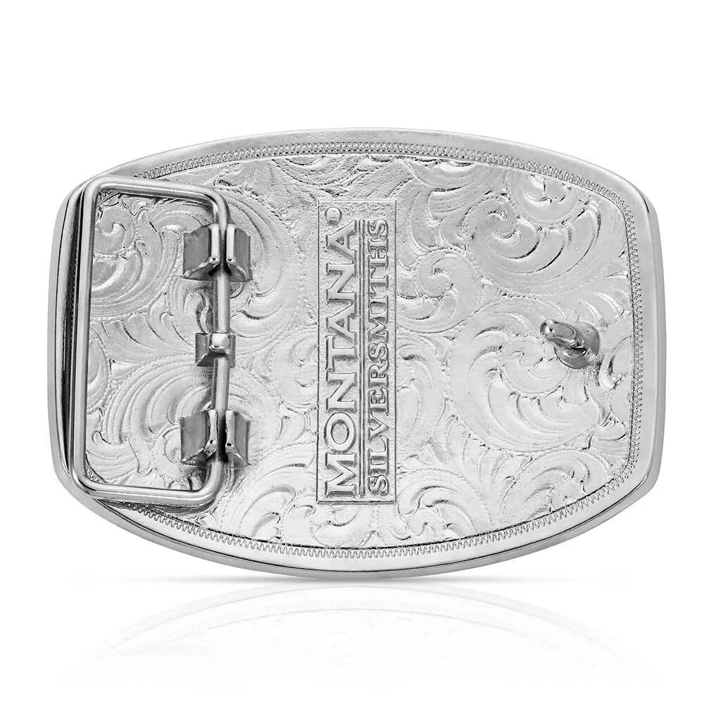Montana Silversmiths Tri-Color Texas Longhorn Attitude Buckle