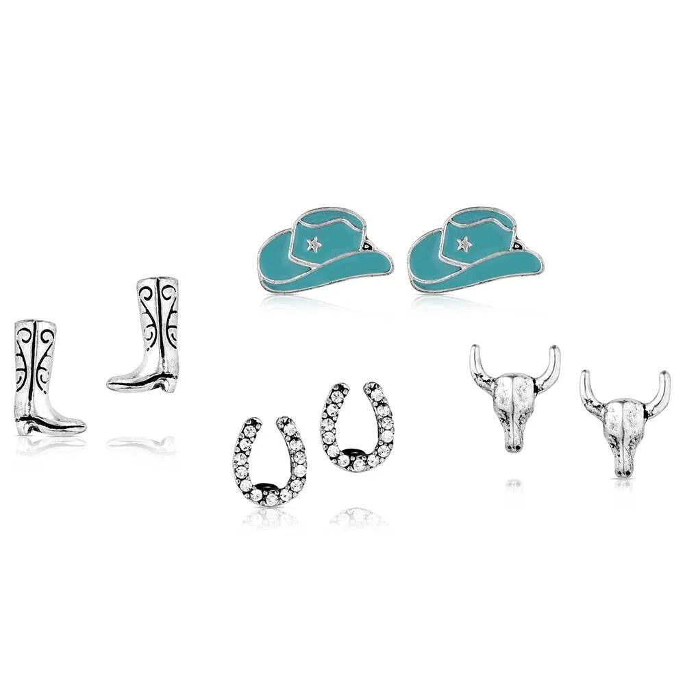 Montana Silversmith Boot Scootin Set of 4 Earrings