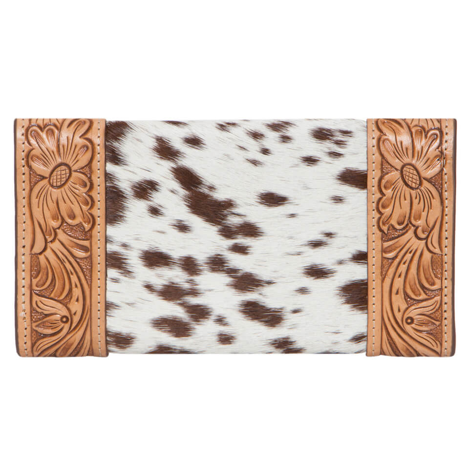 Women's Tooling Trifold Cowhide Wallet