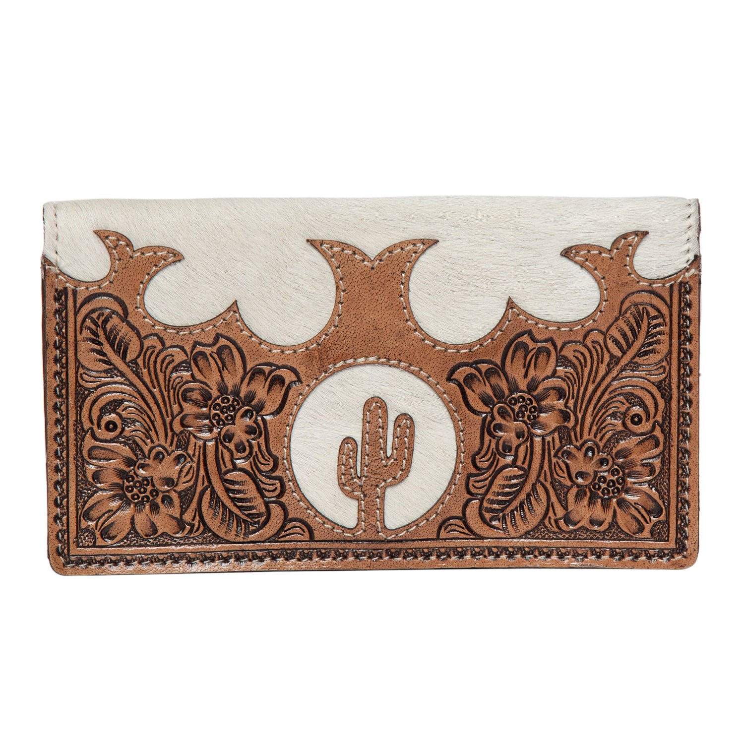 Women's Tooling Leather Slim Cowhide Wallet