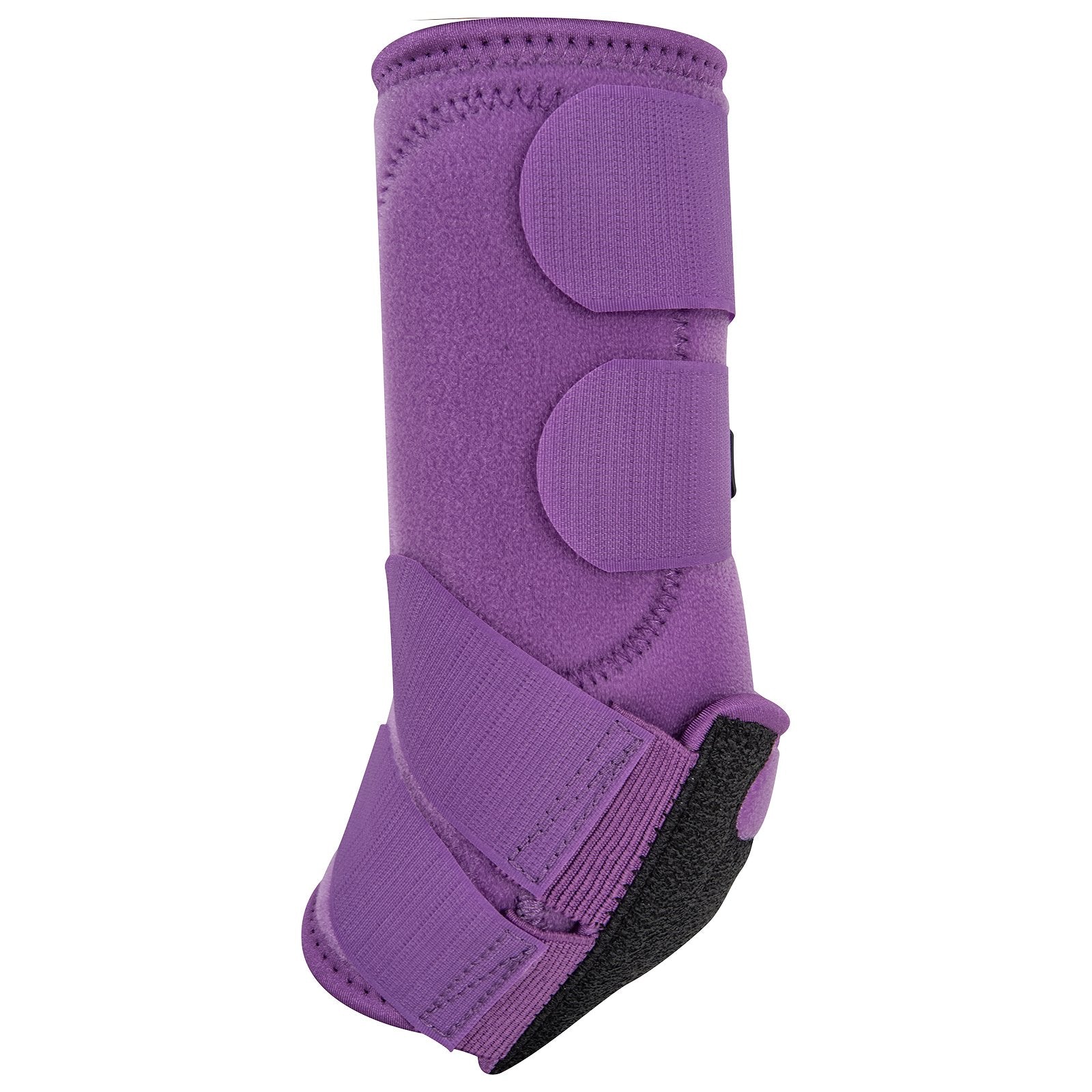 Classic Equine Legacy2 Violet Purple Front Support Boots. Purple protective boot for a horse's leg on a white background