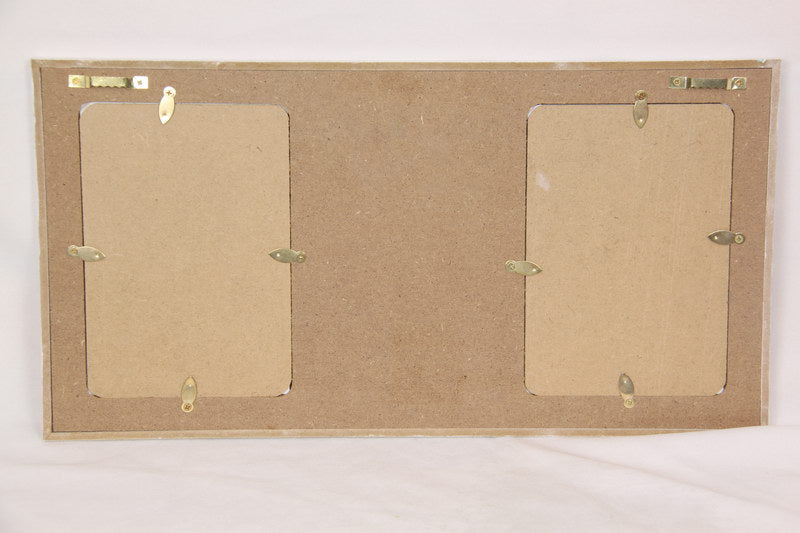 Twin Dreamcatcher Framed Print. A framed print featuring two dreamcatcher designs with decorative elements, intended for wall art.