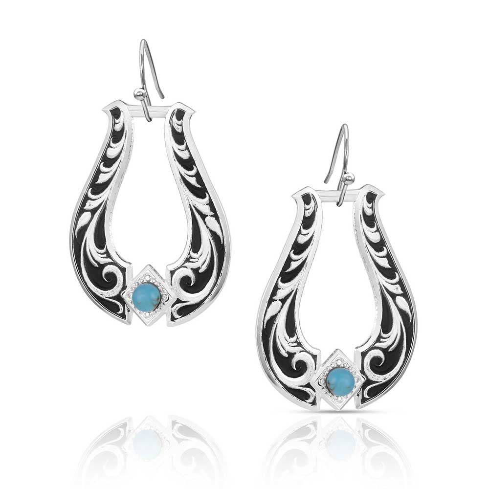 Montana Silversmith honoring Miss Rodeo America 2025, Callie Mueller, we present Callie's Turquoise Trail Earrings.