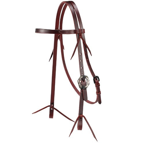 FOR20-2059 The Fort Worth Saddlery Oily Latigo Headstall is crafted from premium leather, offering a high-quality option for daily use.