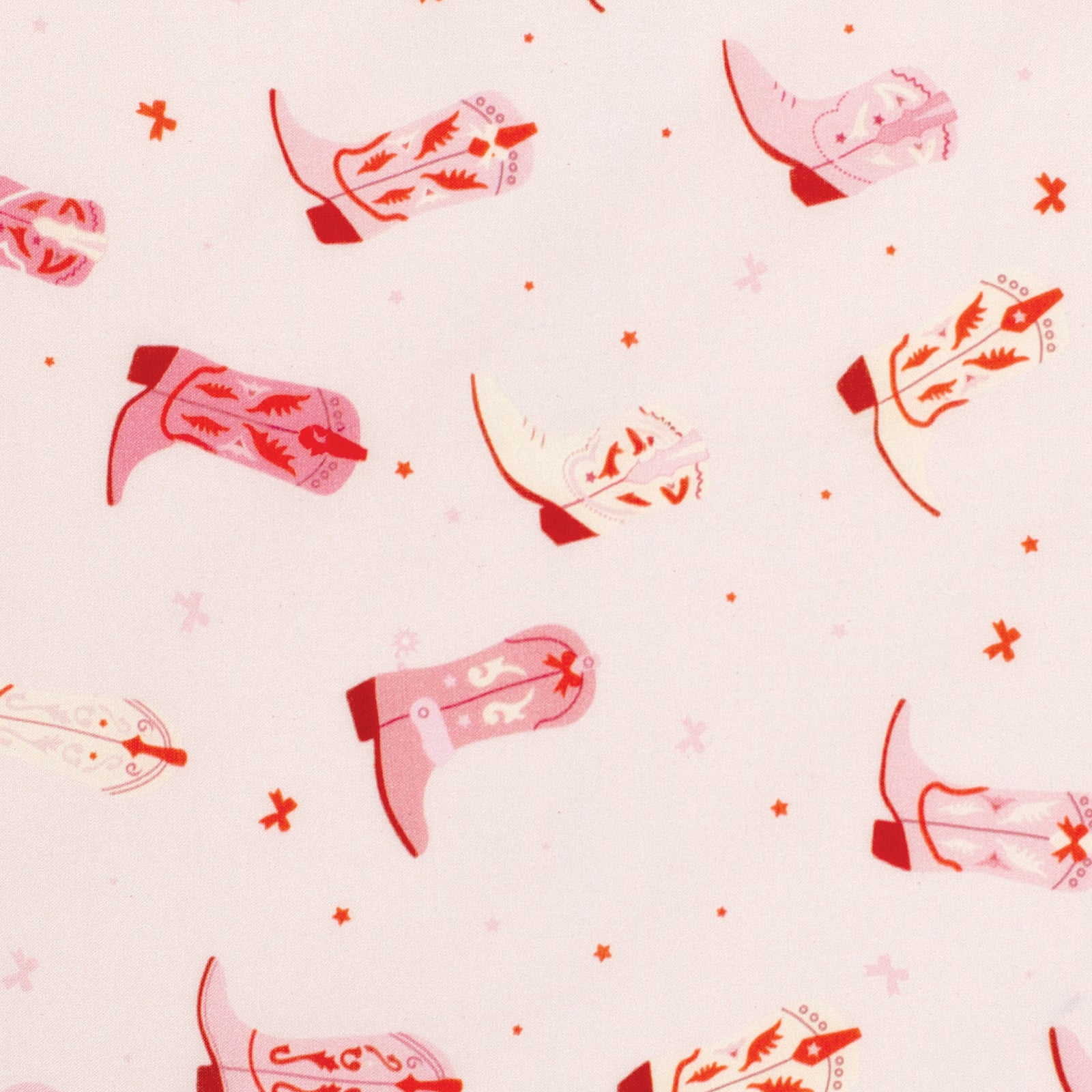 Pattern of pink and red shoes on a light pink background