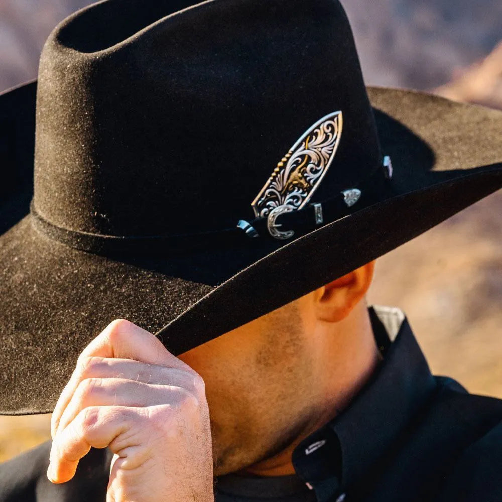 Montana Silversmith Longhorn Cattle Drive Hat Feather