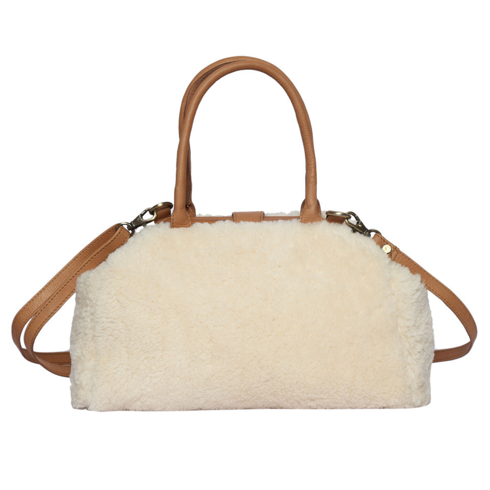 The Design Edge Women's Shearling Fur Handbag