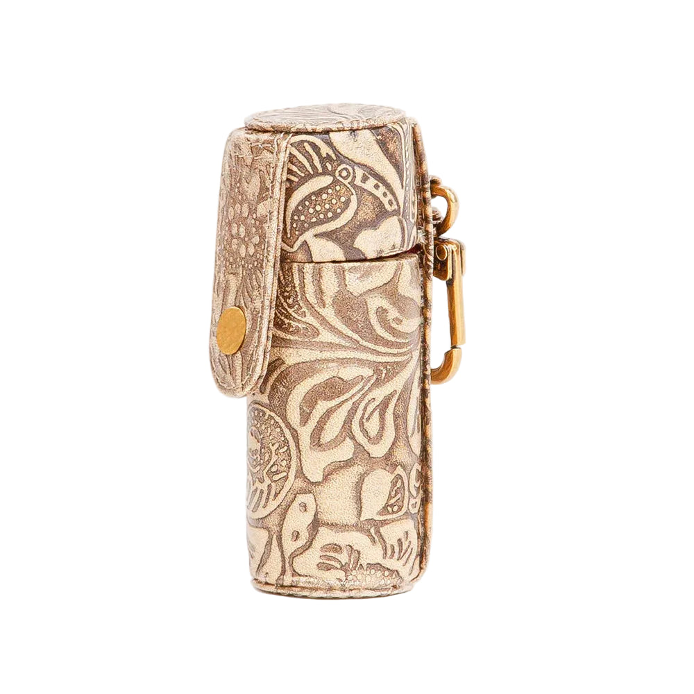 Decorative case with intricate patterns on a white background