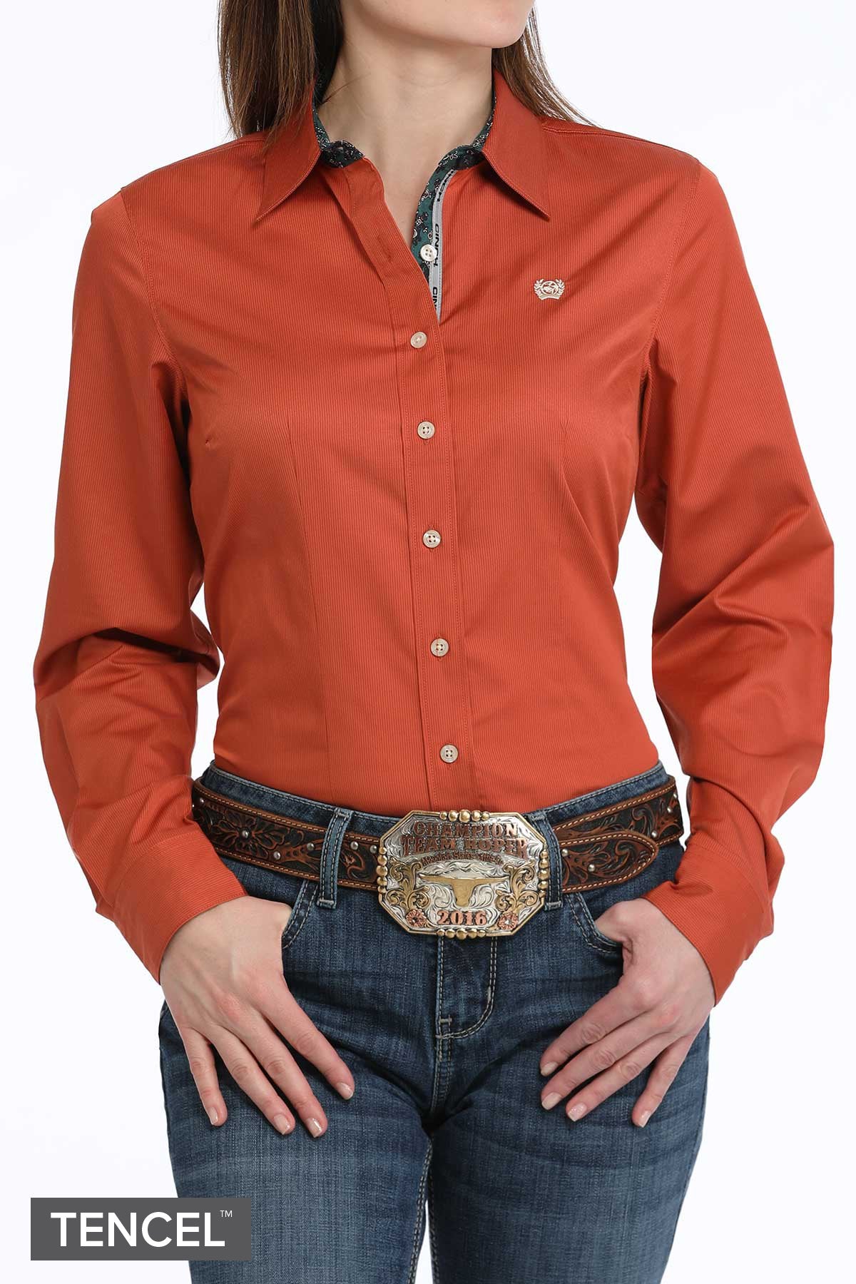 Cinch Women's TENCEL™ Stripe L/S Western Shirt