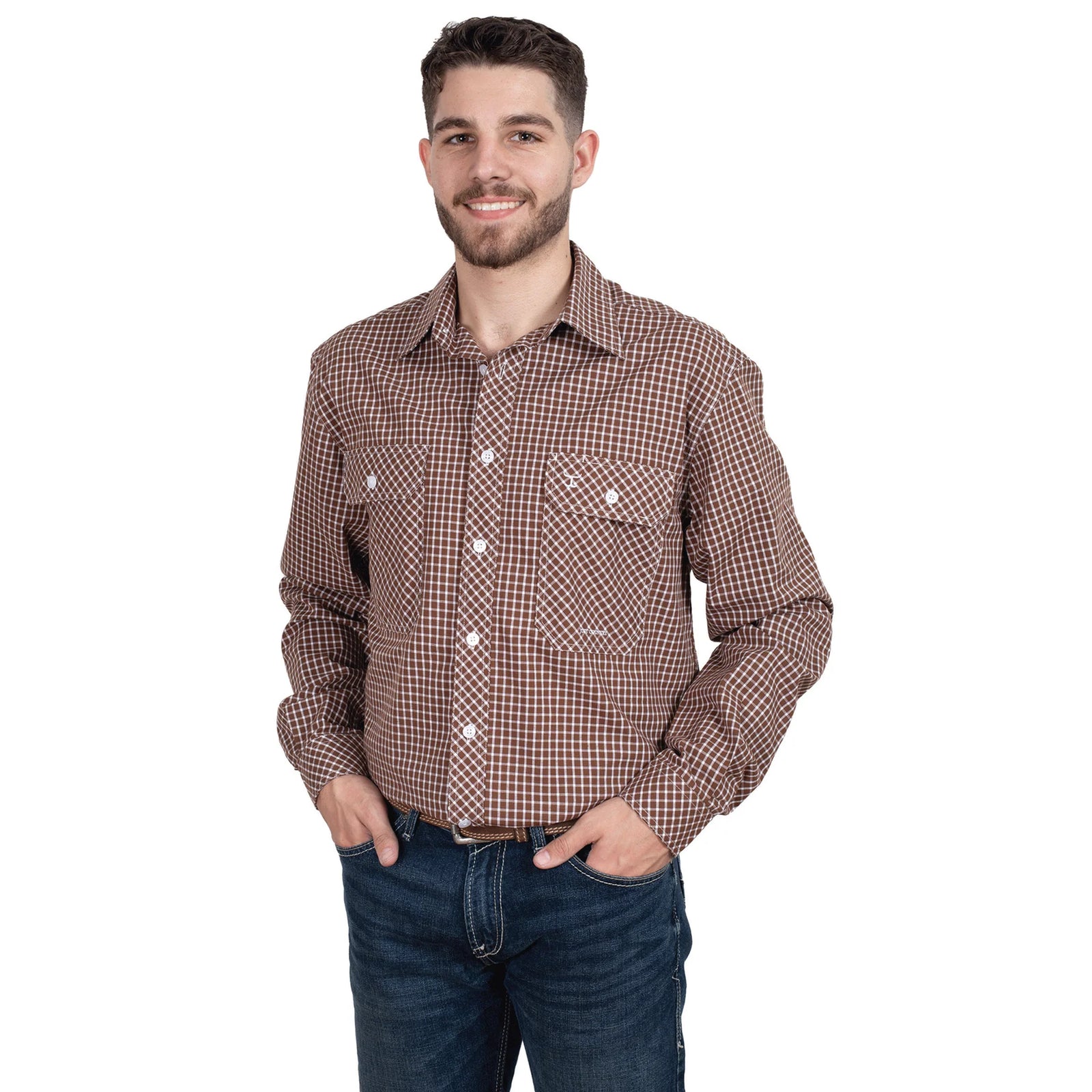 Just Country Men's Austin L/S Print Workshirt