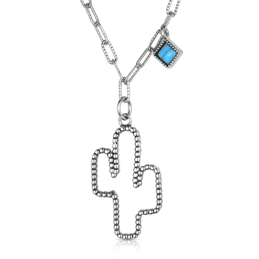 Montana Silversmith find the beauty in a desert landscape with the Desert Turquoise Necklace