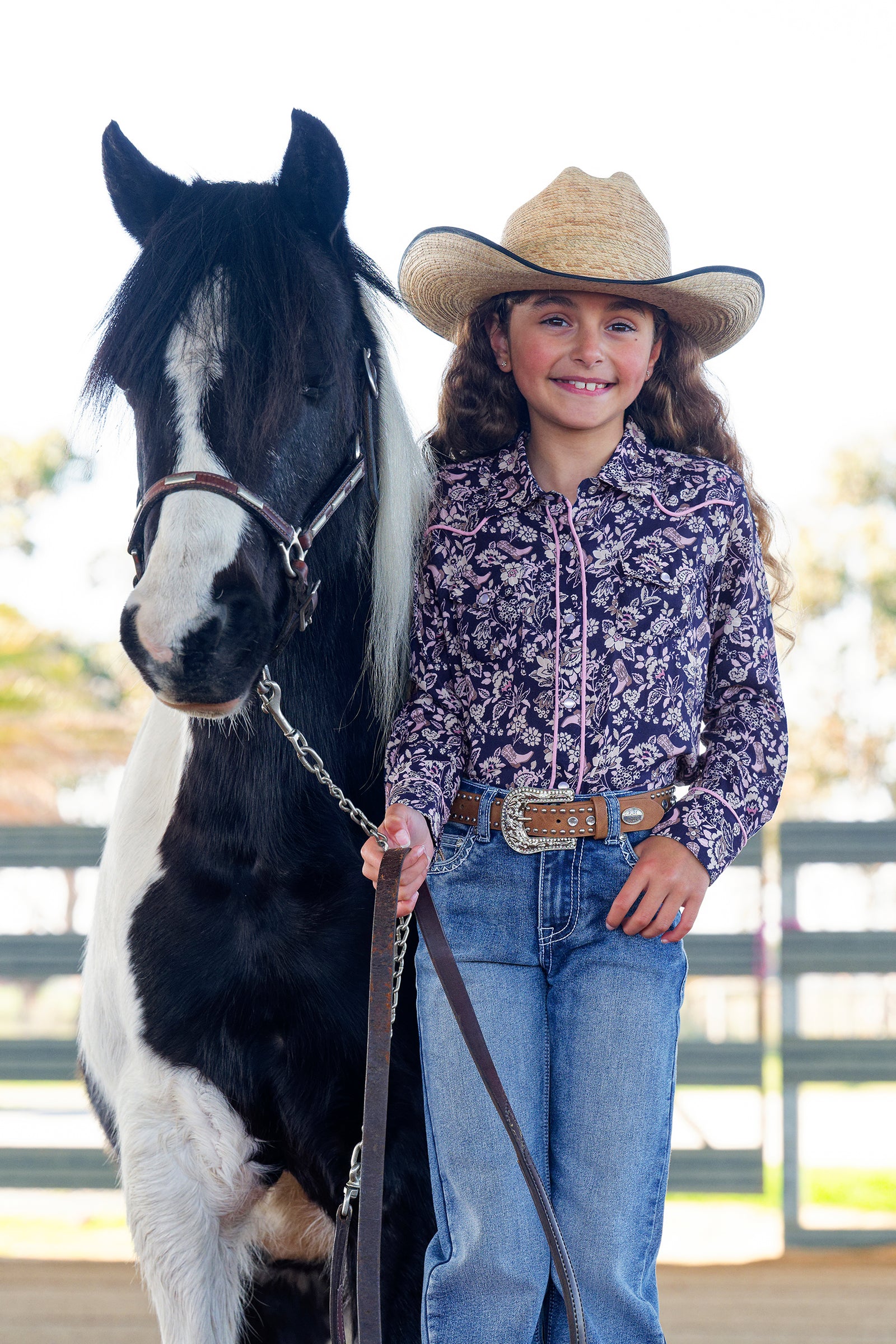 Pure Western Girl's Hannah L/S Western Shirt