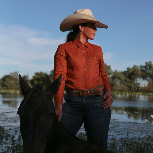 Reba Women's Windsor Linen Gal L/S Shirt