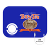 Billy Tea packaging with USB rechargeable feature on a blue background