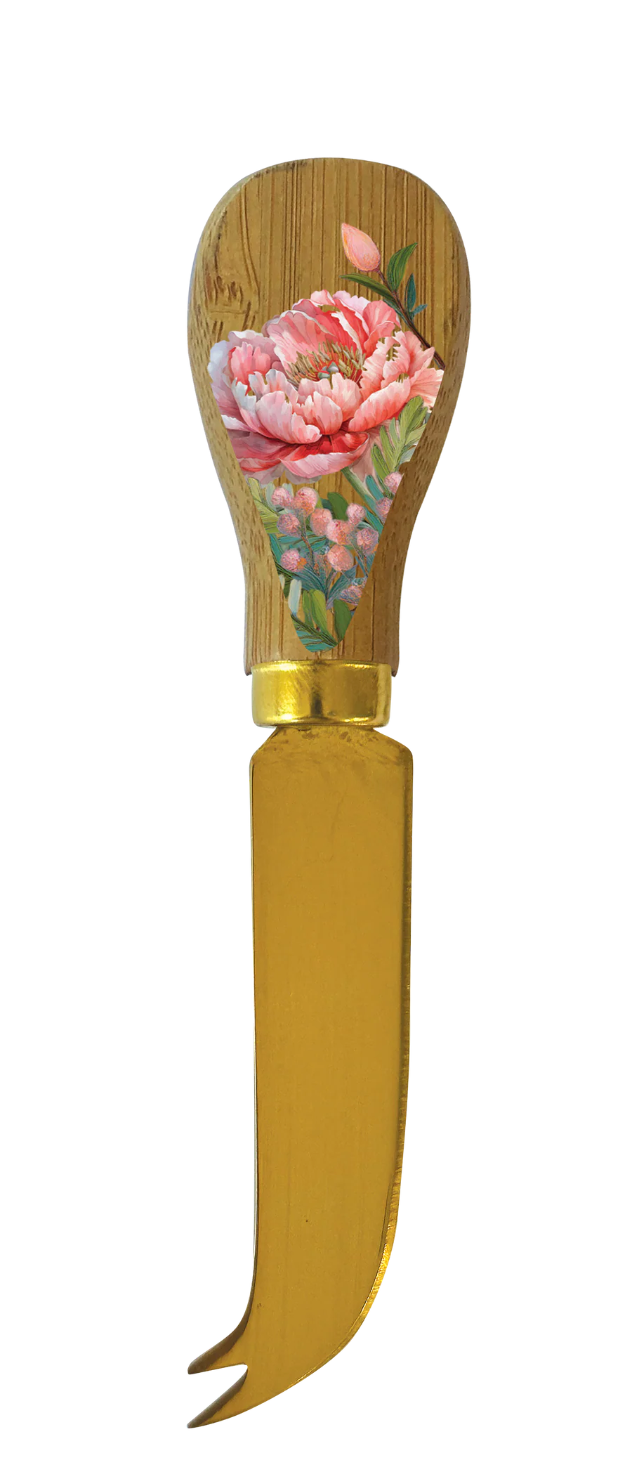 Lisa Pollock Large Resin Bamboo Platter - Coral Peony