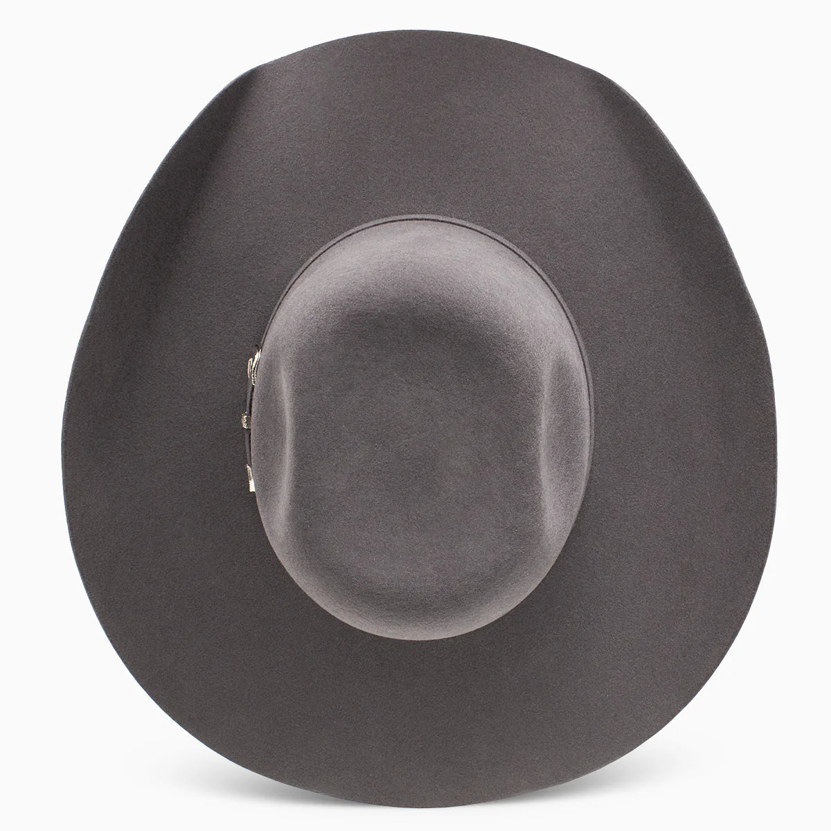 Resistol 3X Pay Window Tuff Hedeman Felt Cowboy HatDark gray wide-brimmed hat on a white backgroun.