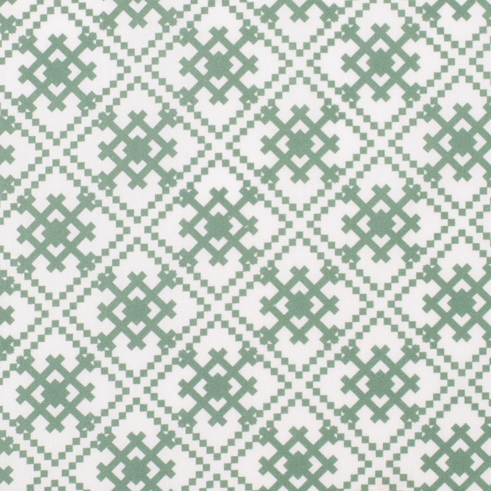 Green and white geometric pattern
