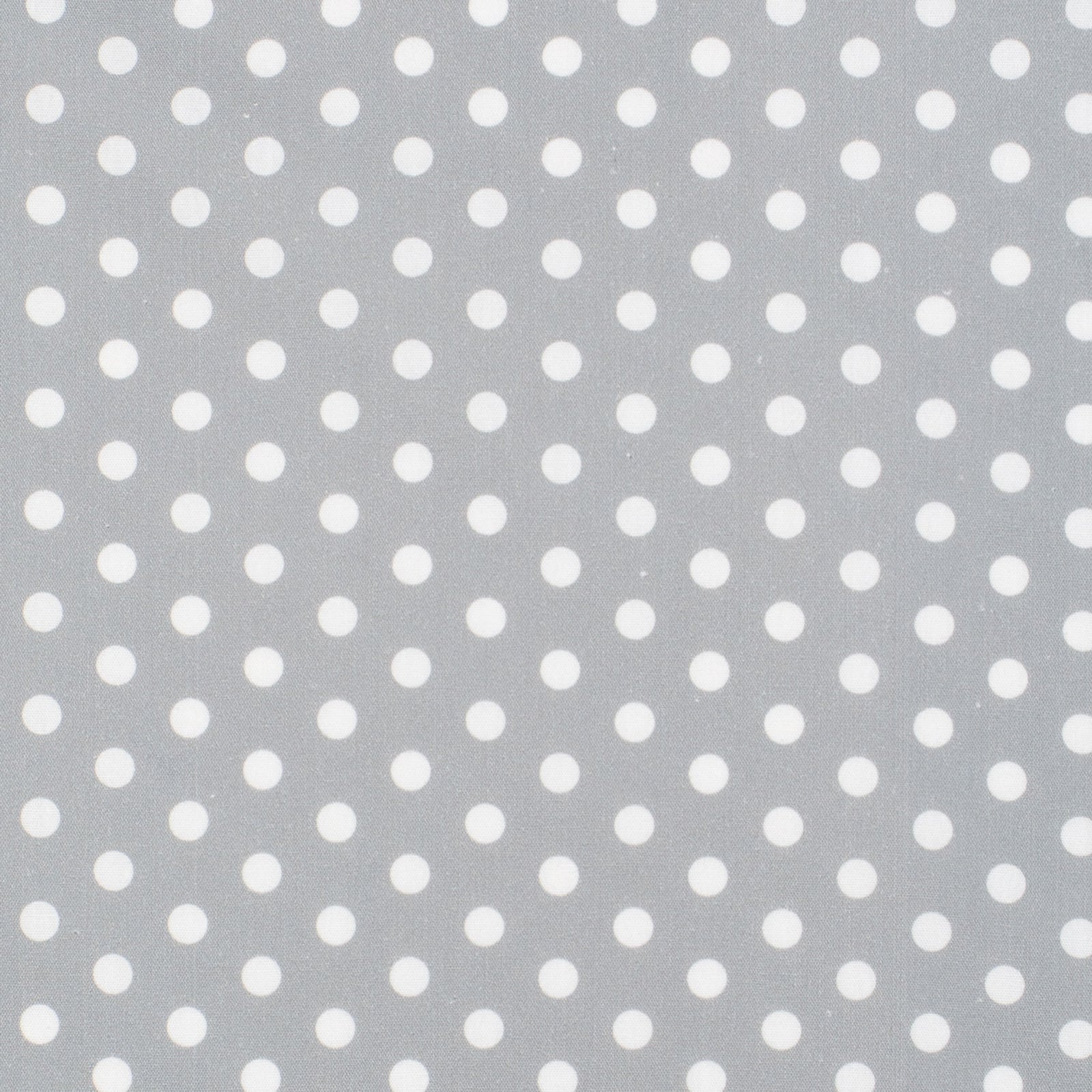 Pattern of small white polka dots on a gray background