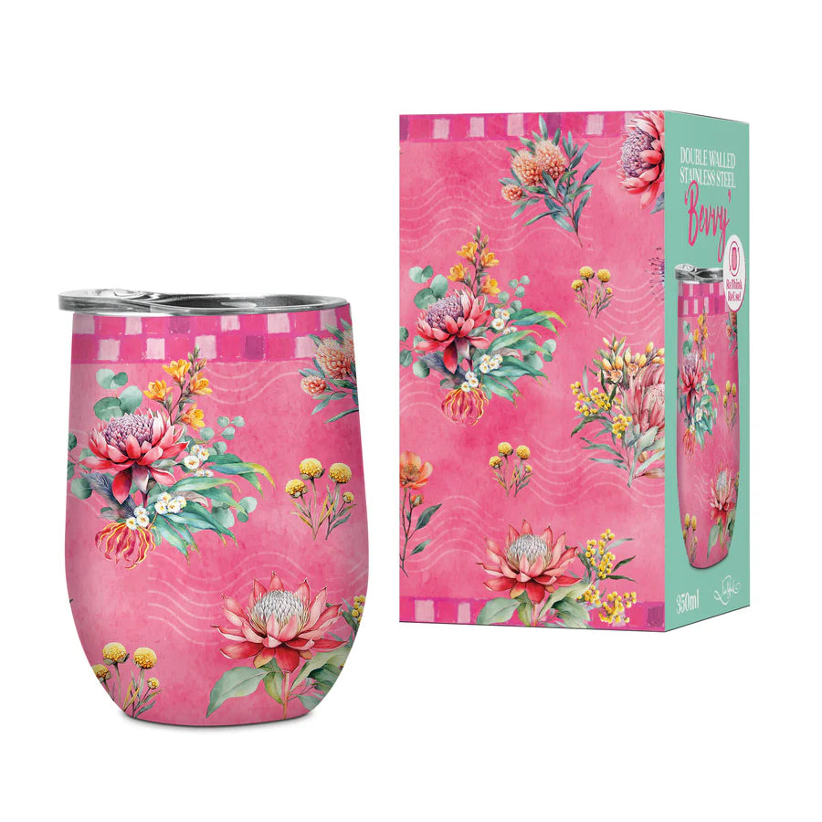 Lisa Pollock 350ml Bevvy - Pretty Postage Florals