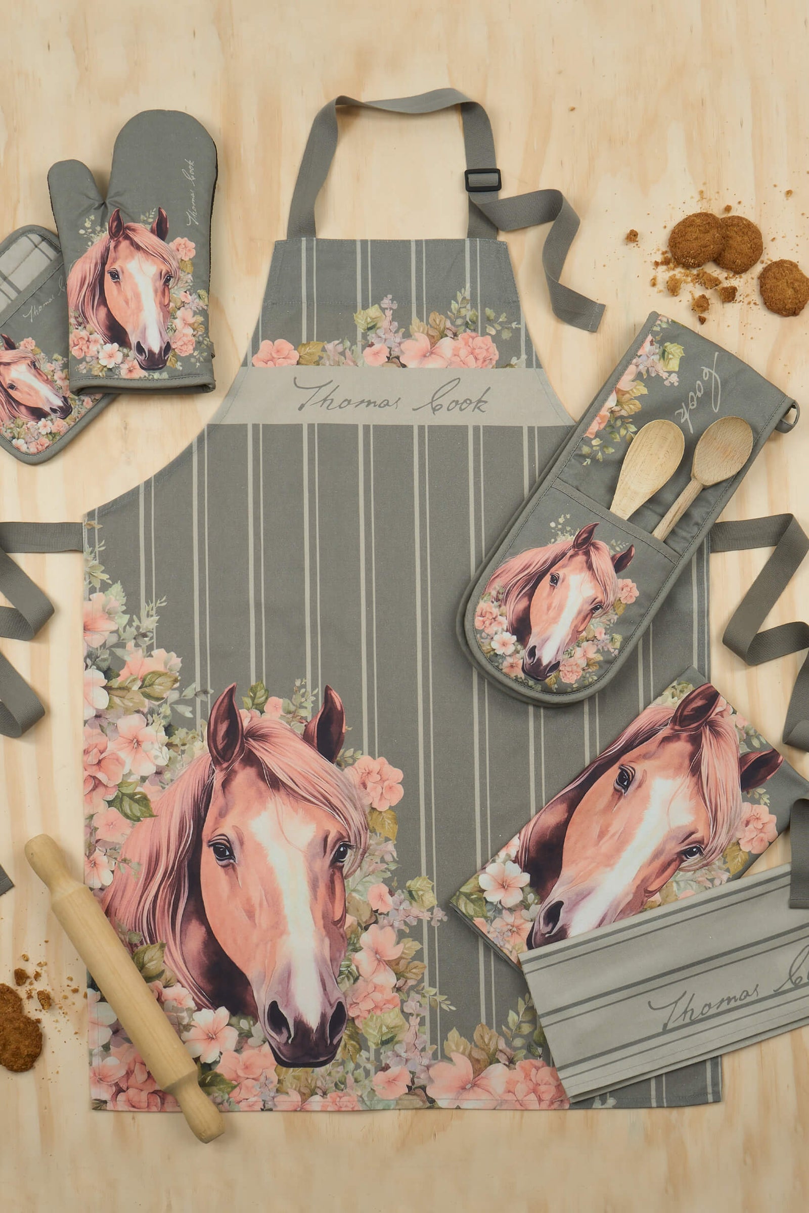 Thomas Cook Floral Horses Apron