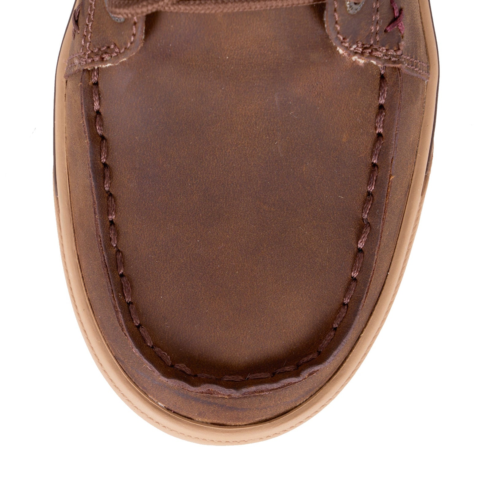 Twisted X Women's Leather Loper Lace Up. Close-up of a brown leather shoe on a white background