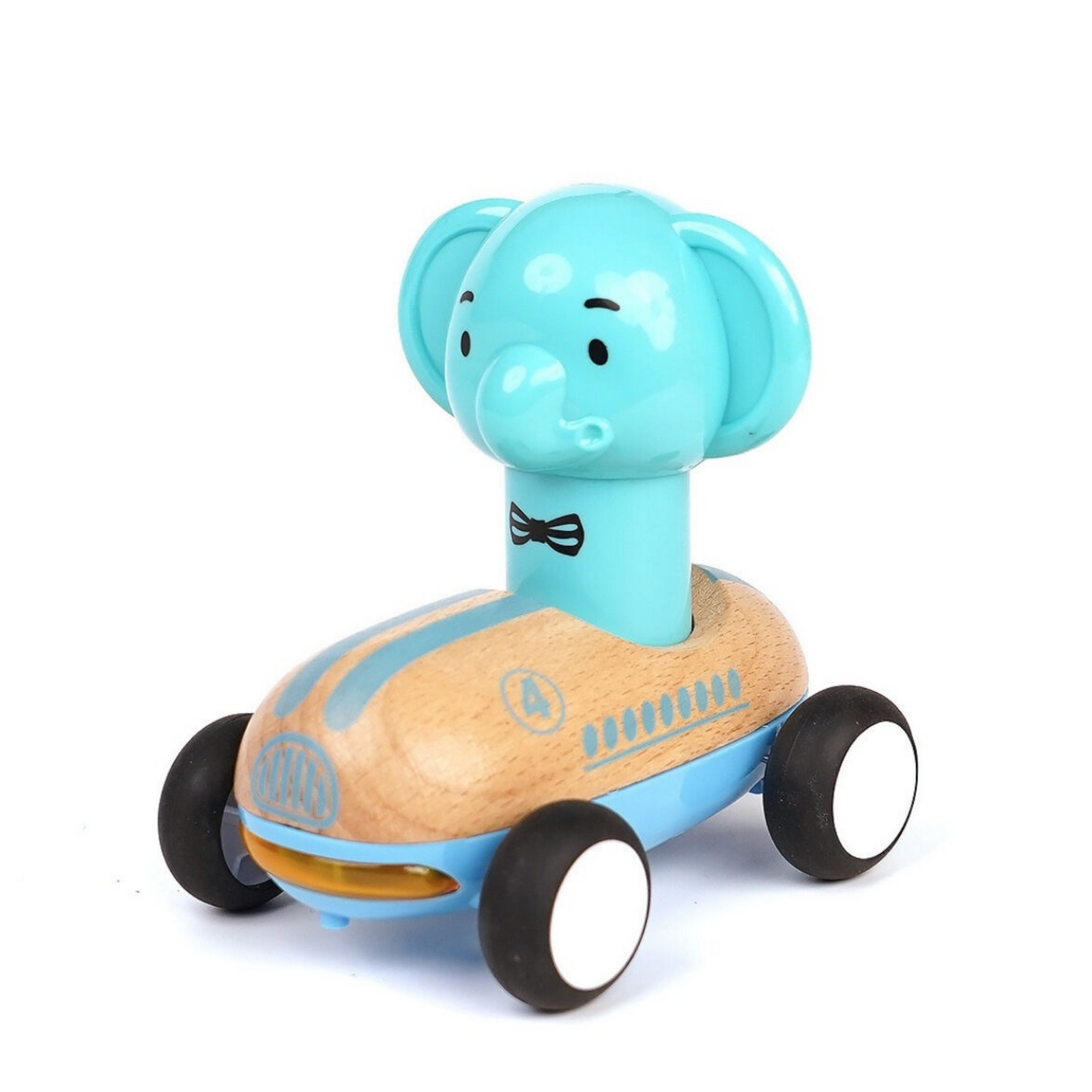 Wooden Press Go Racer Elephant with Sound & Light Eleganter