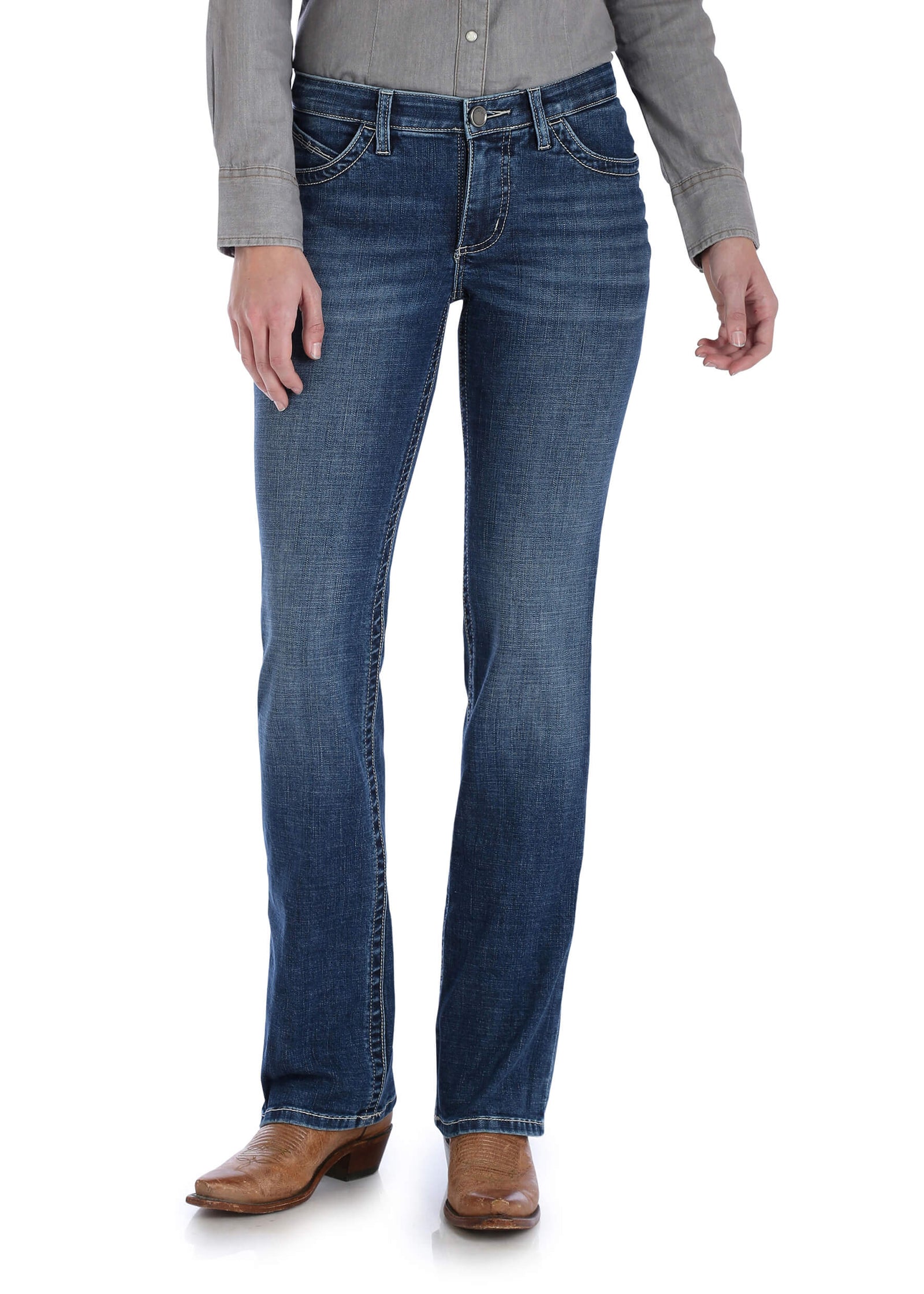 Wrangler Women's Willow Ultimate Riding Jean front view on white background