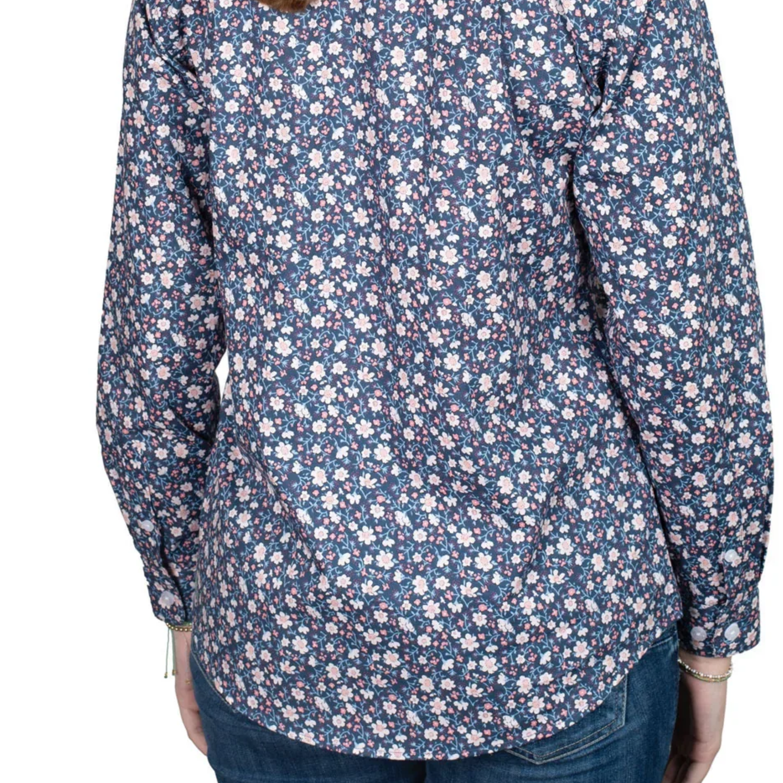 Floral patterned shirt on a white background