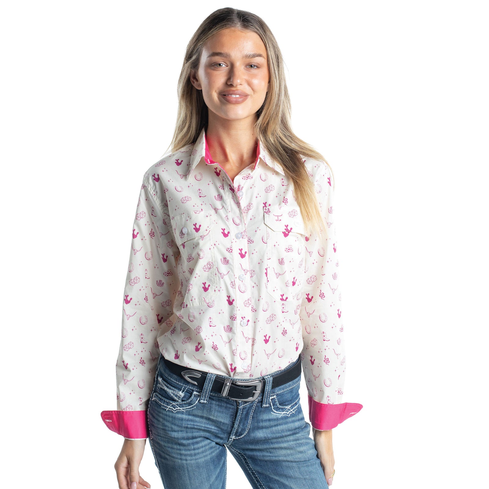 Just Country Women's Abbey Full Button Long Sleeve Workshirt Just Country