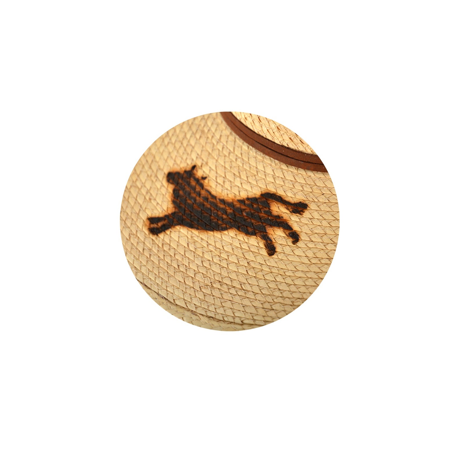 Close up of Wrangler Snachez kids straw hat on white background