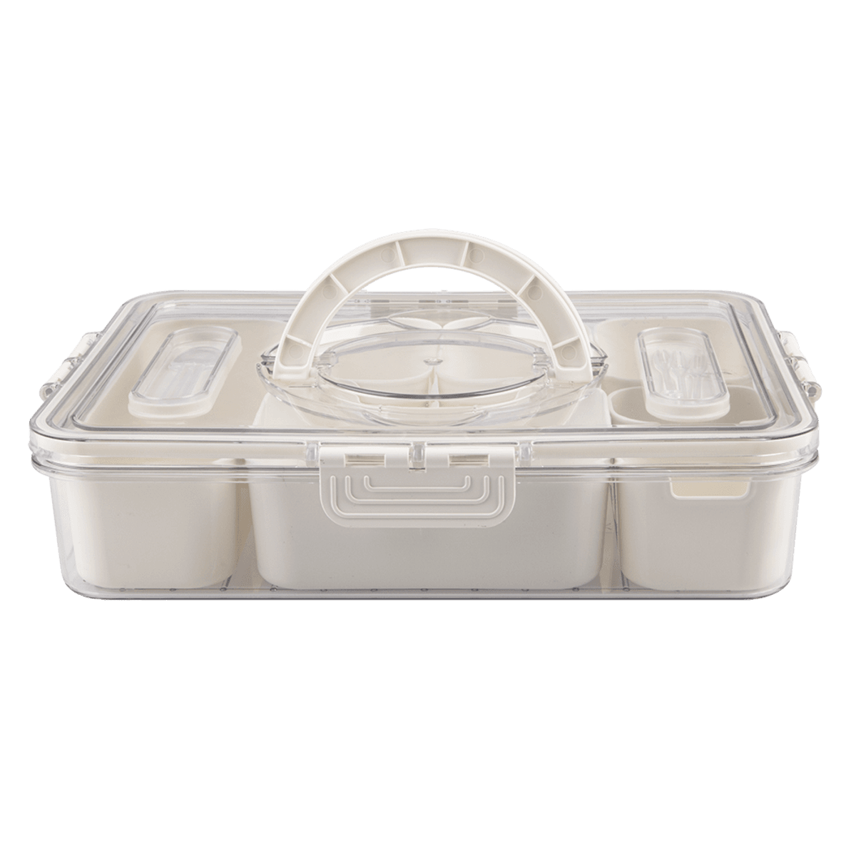 Alfresco Lane Rectangular 7 Compartment Grazing Box w/ Carry Handles & Food Picks Donaldson Enterprises