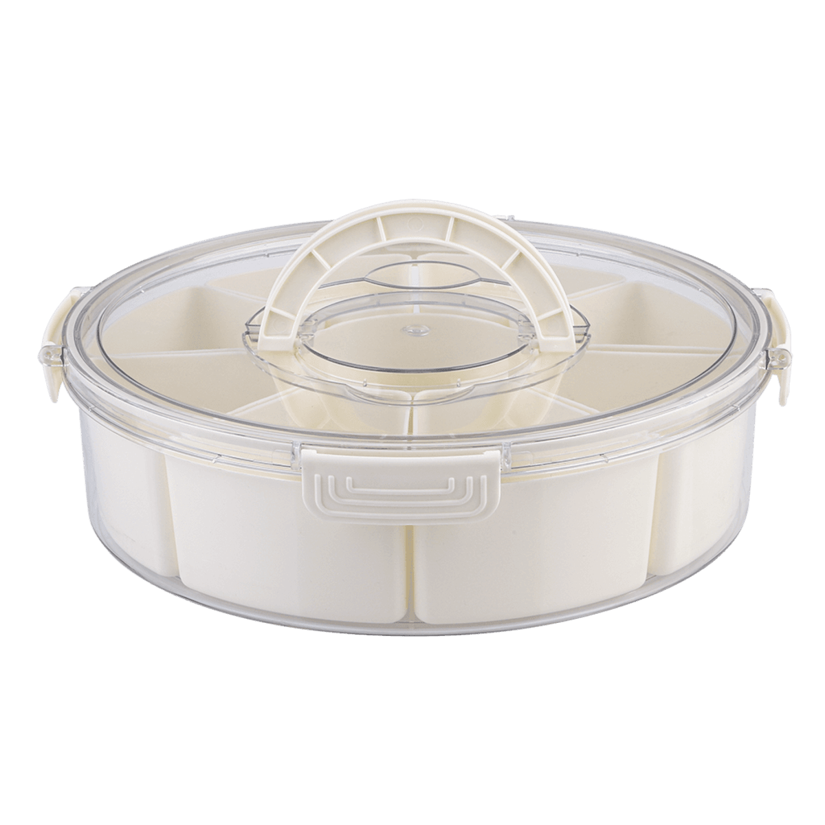 Alfresco Lane Round 9 Compartment Grazing Box w/ Carry Handles Donaldson Enterprises