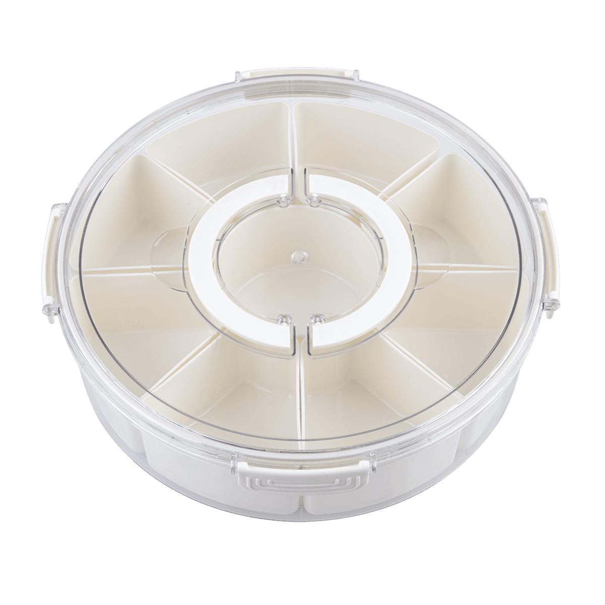 Alfresco Lane Round 9 Compartment Grazing Box w/ Carry Handles Donaldson Enterprises