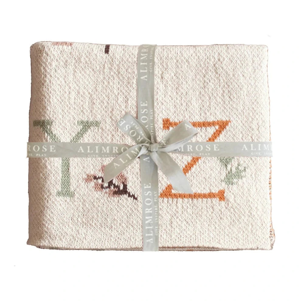 Alimrose Alphabet Baby Blanket Natural Alimrose