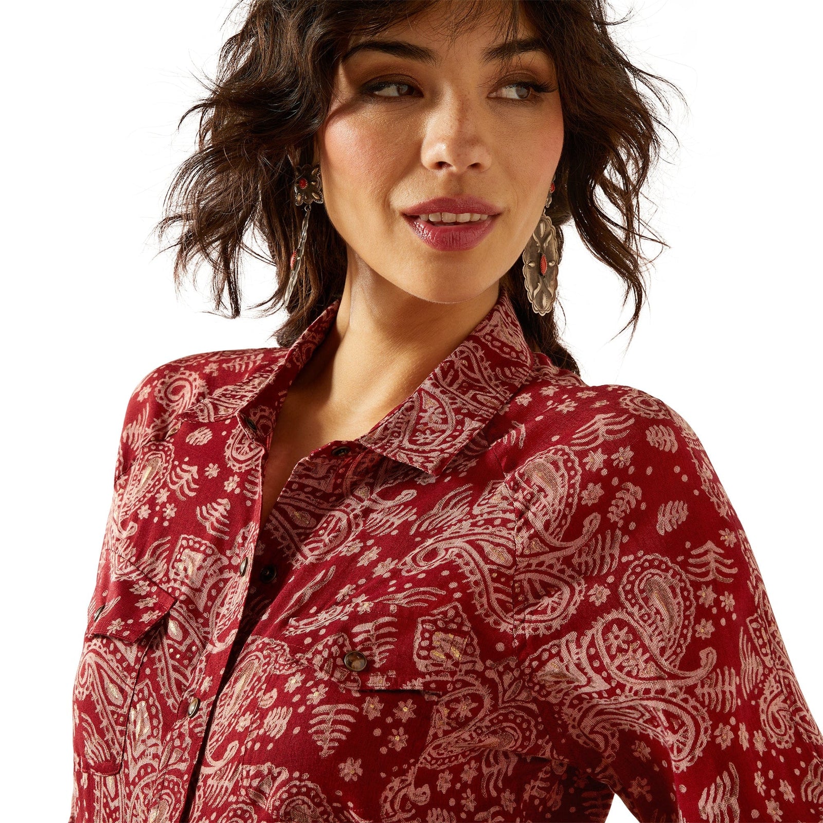 Ariat Women's Imprints Snap Long Sleeve Western Shirt Ariat