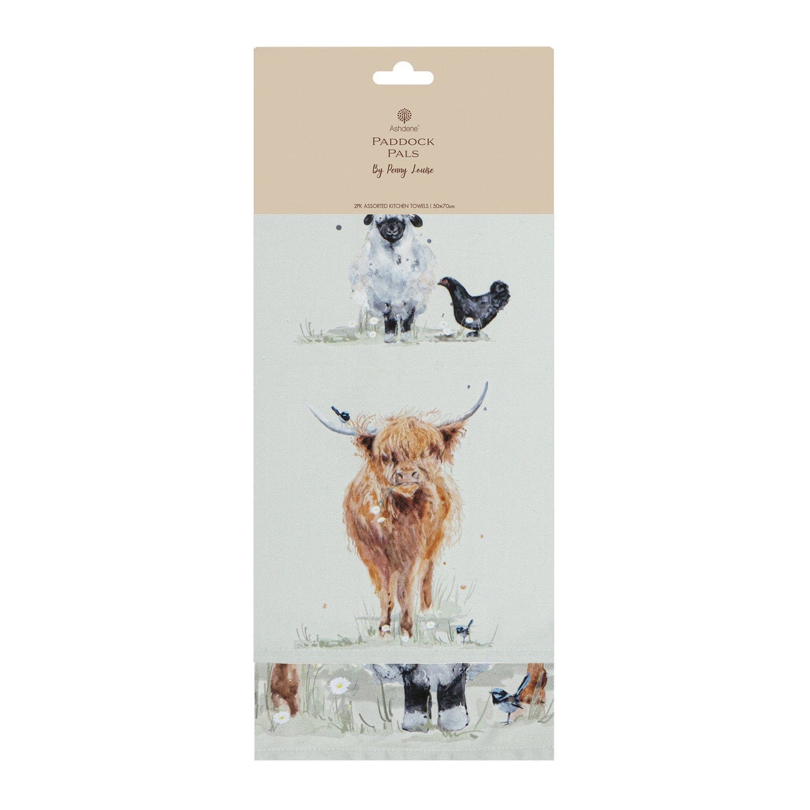 Ashdene Paddock Pals 2pk Kitchen Towel Ashdene