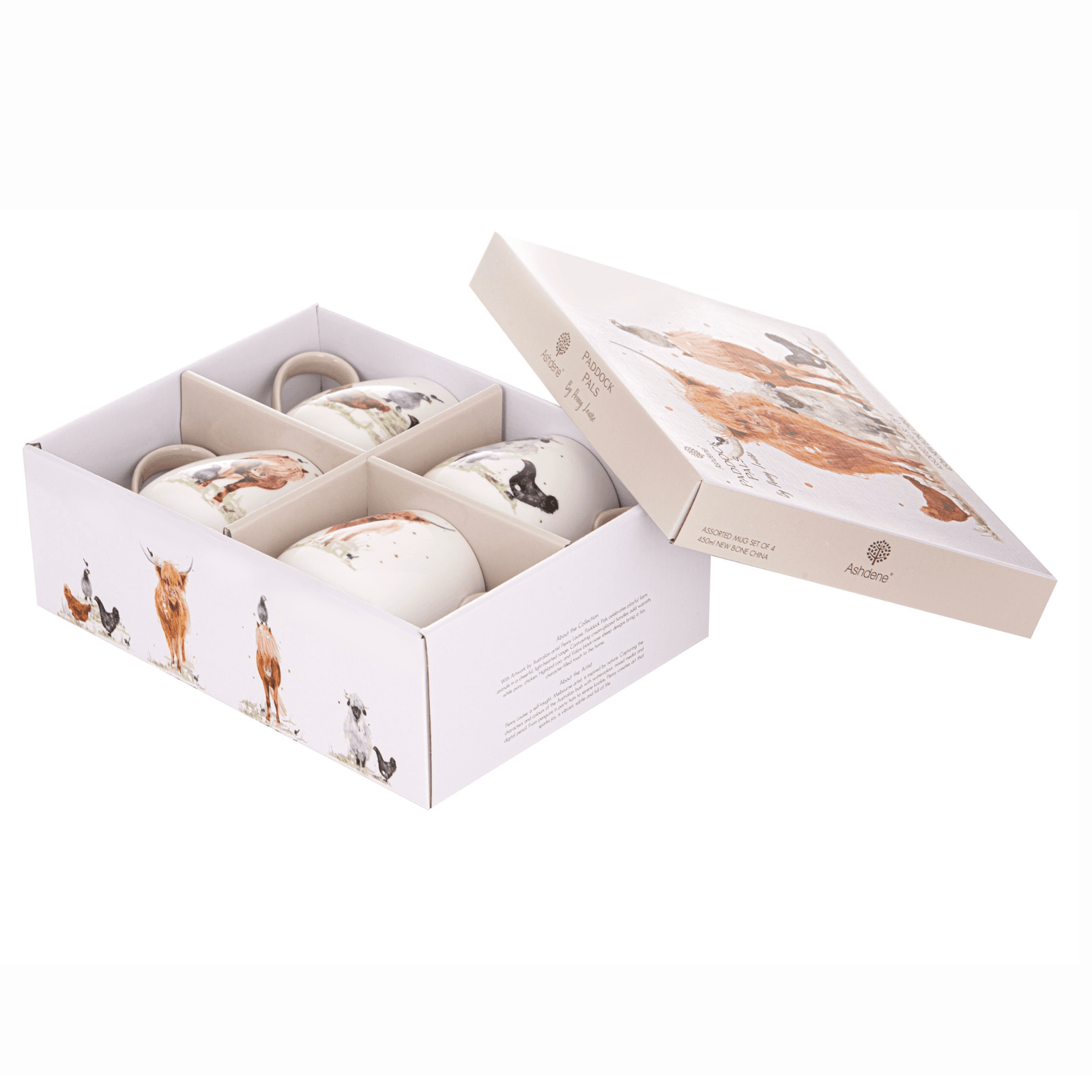 Ashdene Paddock Pals Assorted 4pk Mug Ashdene
