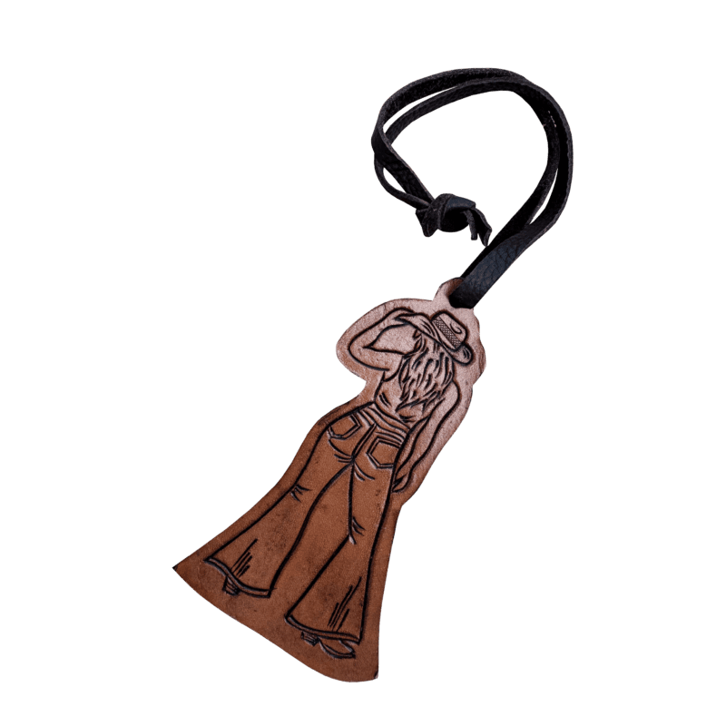 BC Cowgirl – Tooled Leather Bag Charm The Design Edge BC COWGIRLBRN