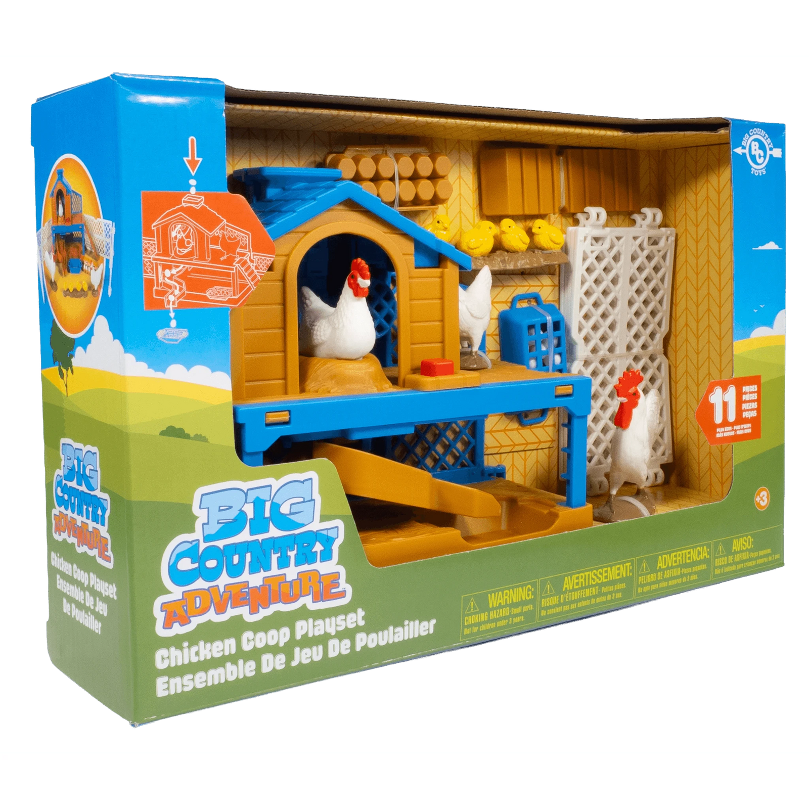 Big Country Chicken Coop Play Set - 11 Pieces Big Country Toys