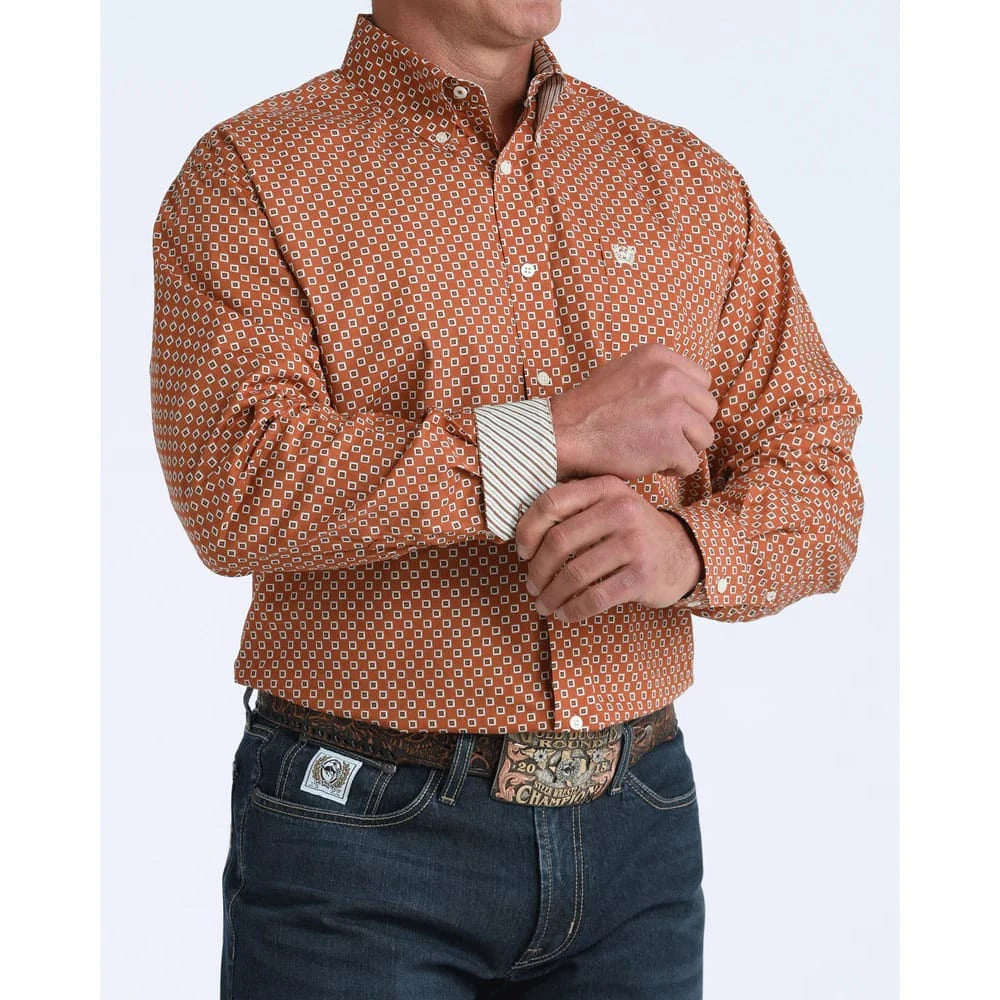 Cinch Men's Classic Fit Printed L/S Western Shirt Cinch